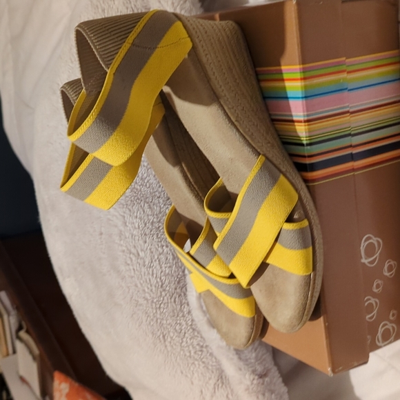 Espadrille wedge sandals, woman's size 39, like new - Picture 4 of 6